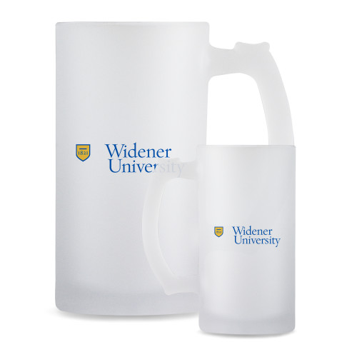  Full Color Decorative Frosted Glass Mug 16oz - Primary Mark with Shield