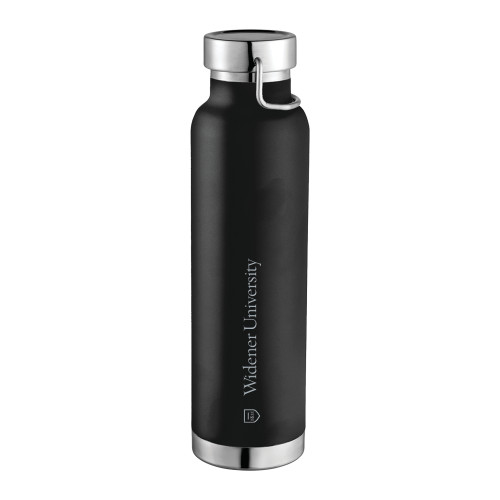  Thor Copper Vacuum Insulated Black Bottle 22oz - Primary Mark with Shield Flat Engraved