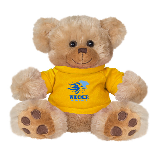  Plush Big Paw 8 1/2 inch Brown Bear w/Gold Shirt - Widener Athletics