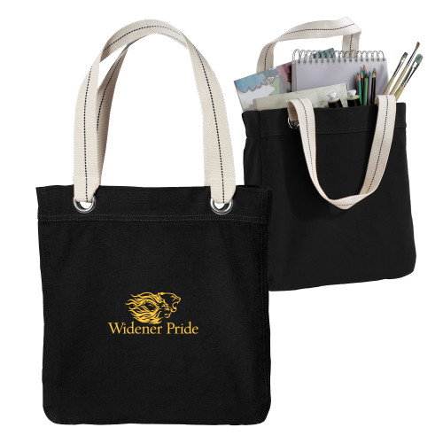 Allie Black Canvas Tote - Widener Pride