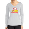 Thumbnail image for  Womens White Performance Long Sleeve V Neck Shirt