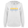 Thumbnail image for  ENZA Womens White V Notch Raw Edge Fleece Hoodie