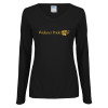 Thumbnail image for  Womens Black Long Sleeve V Neck Tee 