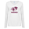 Thumbnail image for  Womens White Long Sleeve V Neck Tee