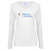 Thumbnail image for  Womens White Long Sleeve V Neck Tee