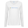 Thumbnail image for  Womens White Long Sleeve V Neck Tee