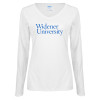 Thumbnail image for  Womens White Long Sleeve V Neck Tee