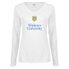 Thumbnail image for  Womens White Long Sleeve V Neck Tee