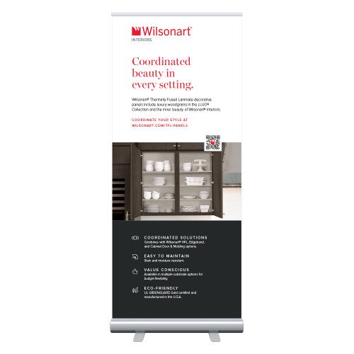 33.5 x 80 Vertical Banner including Silver Retractable Banner Stand-TFL