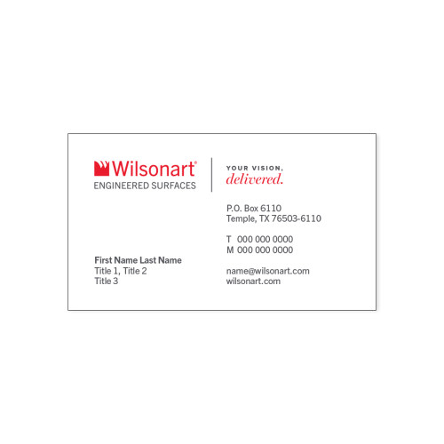 Business Card 3.5 x 2 Stickers-Wilsonart