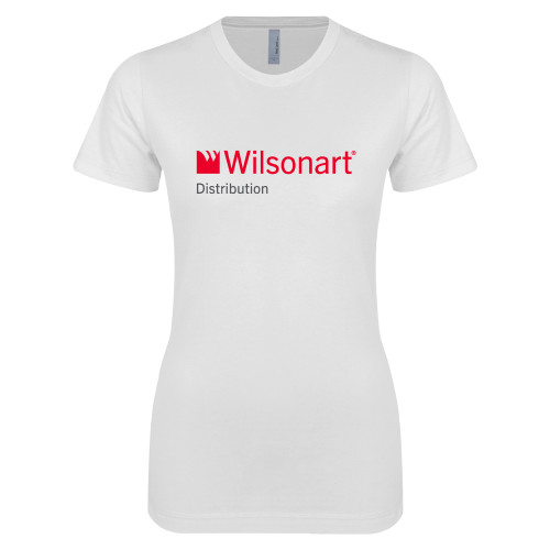 Next Level Womens White Boyfriend Tee-Wilsonart Distribution