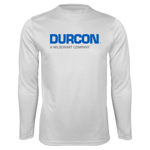 White Performance Long Sleeve Shirt-Durcon A Wilsonart Company