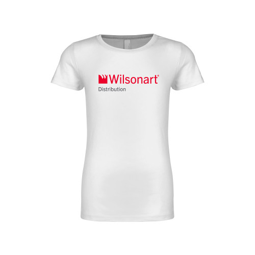 Next Level Girls White Fashion Fit T Shirt-Wilsonart Distribution