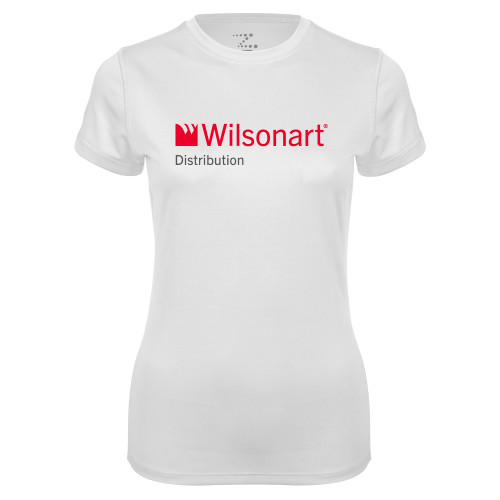 Womens White Performance Tee-Wilsonart Distribution