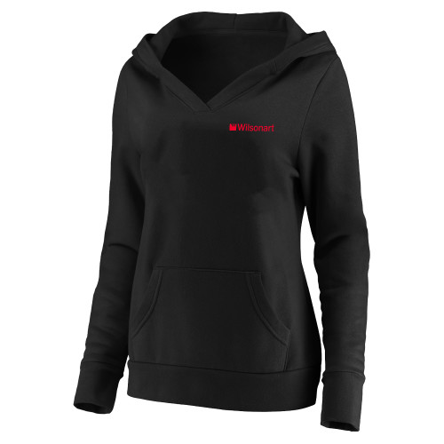 Womens Plus Black Hoodie-Wilsonart