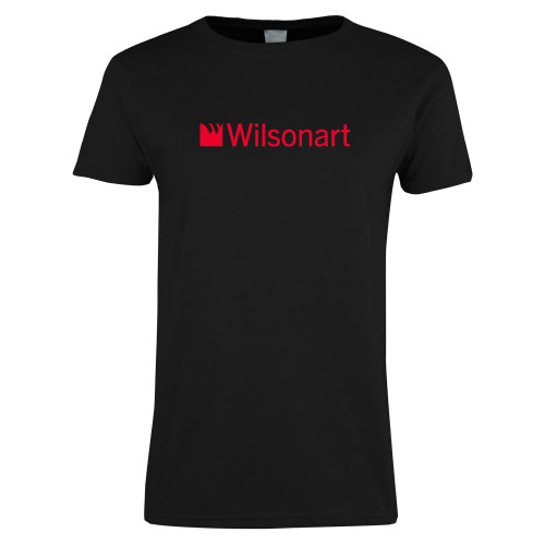 Womens Black Short Sleeve Tee-Wilsonart