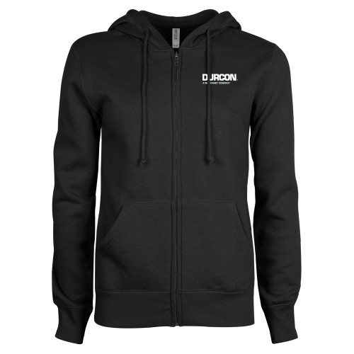 ENZA Womens Black Fleece Full Zip Hoodie-Durcon A Wilsonart Company