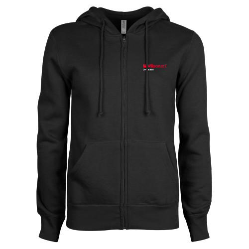ENZA Womens Black Fleece Full Zip Hoodie-Wilsonart Distribution