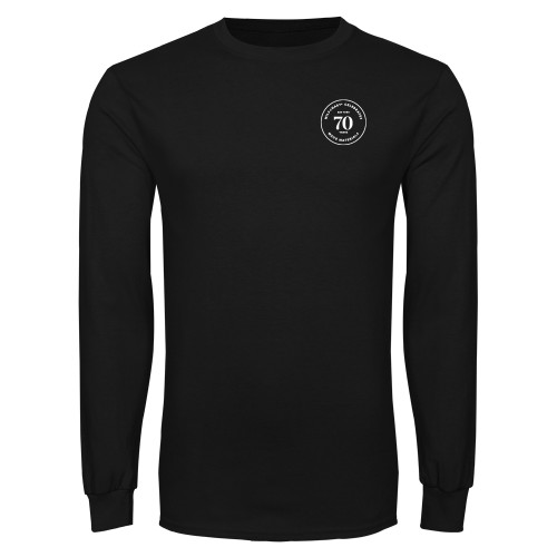 Black Long Sleeve T Shirt-Wilsonart 70th Anniversary Badge