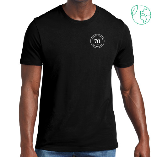 Allmade Black Organic Cotton Tee-Wilsonart 70th Anniversary Badge