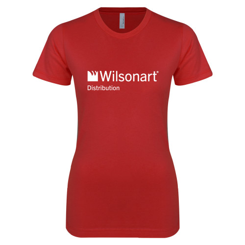 Next Level Womens Red Boyfriend Tee-Wilsonart Distribution