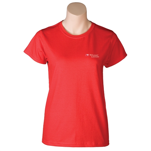 Womens Short Sleeve Red Tee-Wilsonart