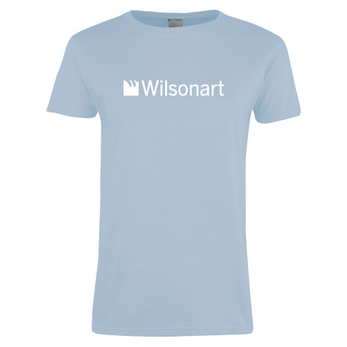 Womens Light Blue Short Sleeve Tee-Wilsonart