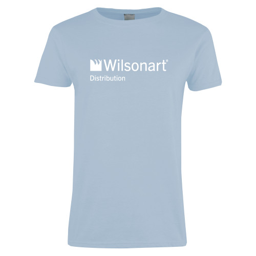 Womens Light Blue Short Sleeve Tee-Wilsonart Distribution