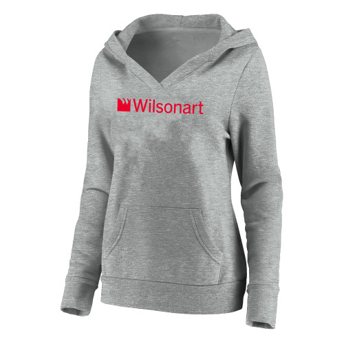 Womens Plus Heather Grey Hoodie-Wilsonart