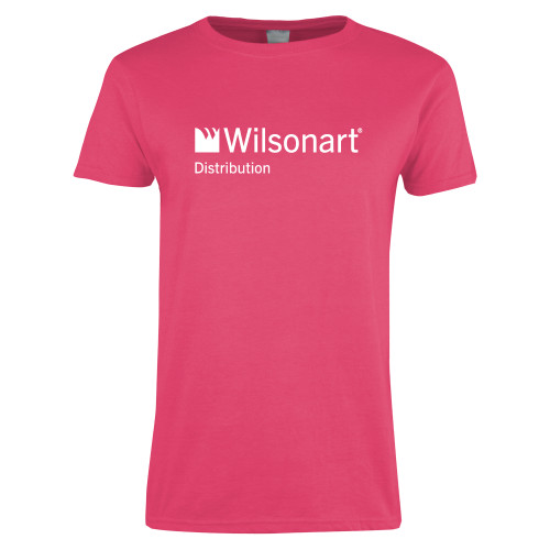 Womens Hot Pink Short Sleeve Tee-Wilsonart Distribution