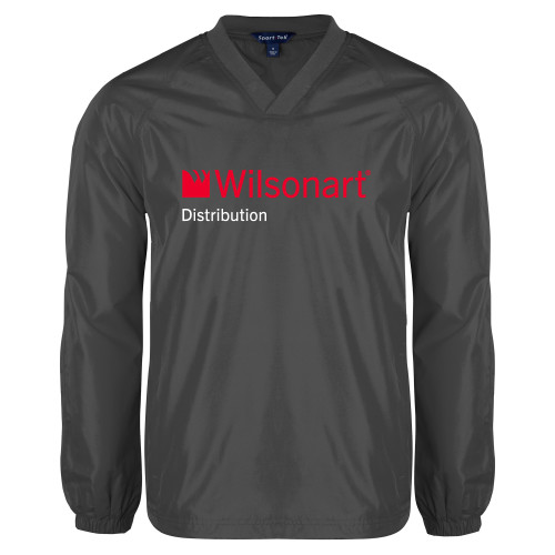 Charcoal V Neck Raglan Windshirt-Wilsonart Distribution