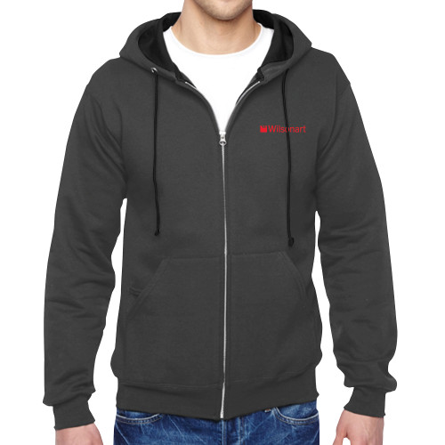 Charcoal Fleece Full Zip Hoodie-Wilsonart