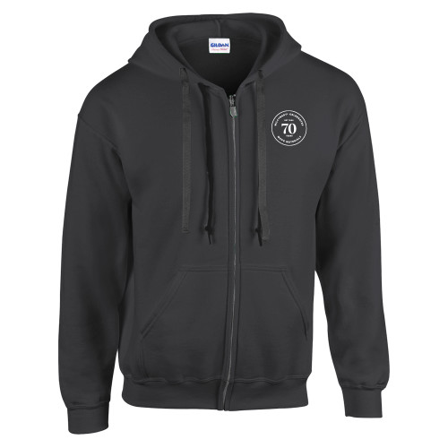 Charcoal Fleece Full Zip Hoodie-Wilsonart 70th Anniversary Badge