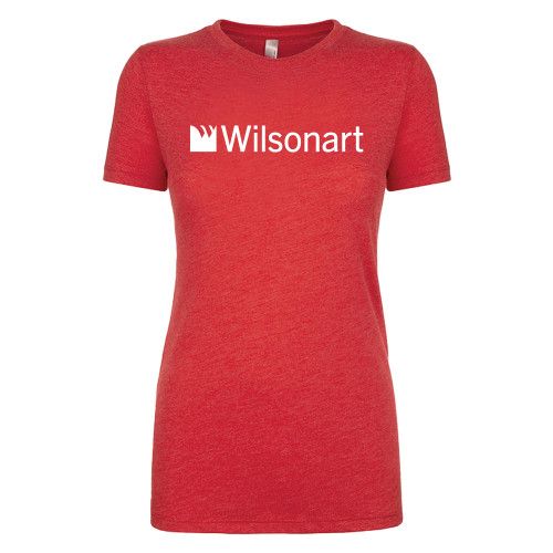 Next Level Womens Red Triblend Tee-Wilsonart