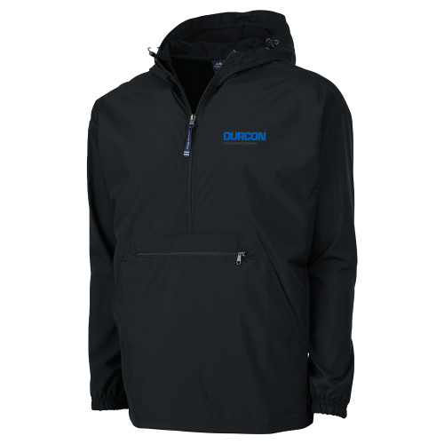 Charles River Black Pack N Go Pullover Rain Jacket-Durcon A Wilsonart Company