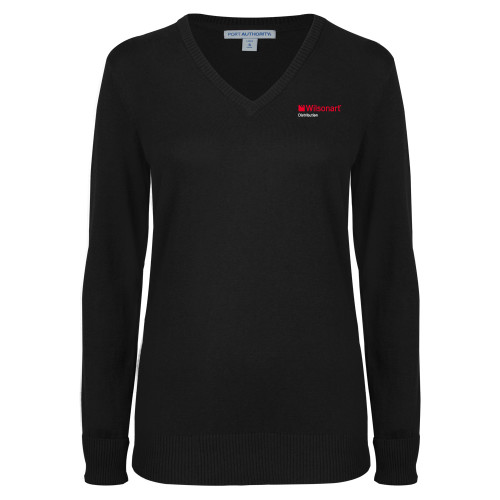 Womens Black VNeck Sweater-Wilsonart Distribution