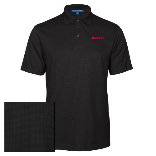 Black Performance Fine Jacquard Polo-Wilsonart