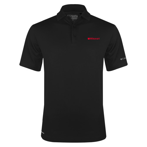 Columbia Black Omni Wick Drive Polo-Wilsonart