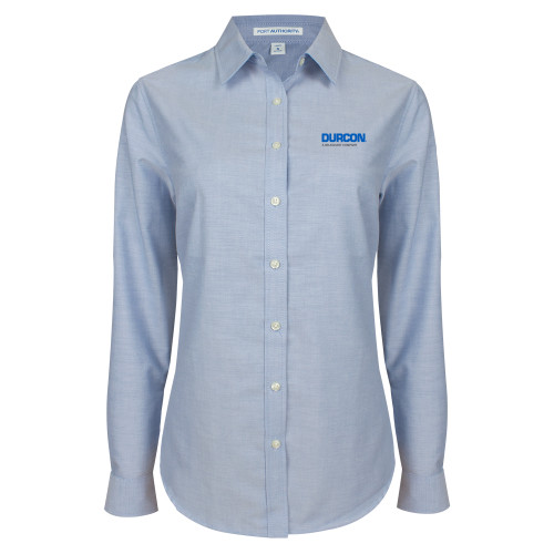 Womens Light Blue Oxford Button Down-Durcon A Wilsonart Company