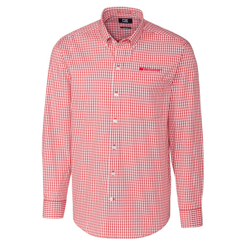 Cutter & Buck Cardinal Gingham Long Sleeve Button Down-Wilsonart