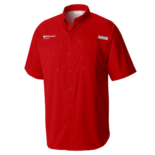Columbia Red Tamiami Performance Short Sleeve Shirt-Wilsonart Distribution