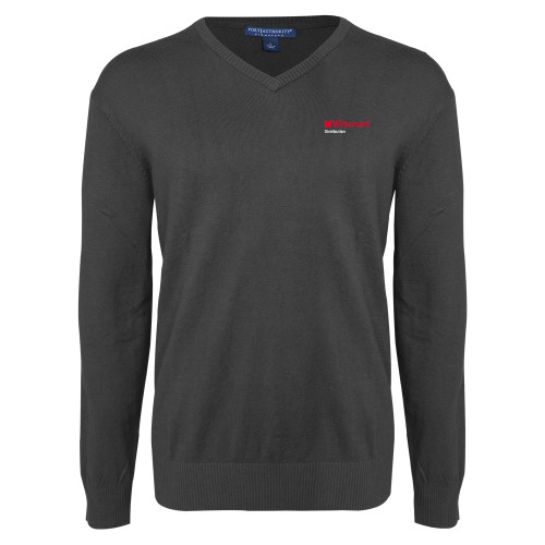 Charcoal Heather VNeck Sweater-Wilsonart Distribution