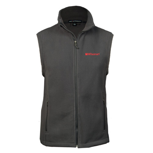 Charcoal Fleece Full Zip Vest-Wilsonart