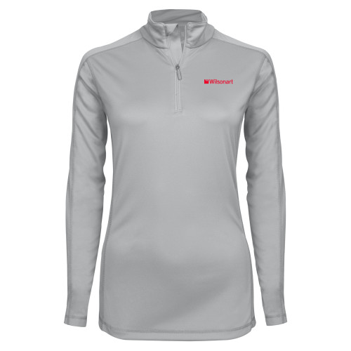 Syntrel Womens Platinum Interlock 1/4 Zip-Wilsonart