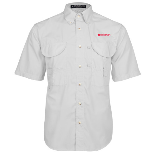 White Fishing Shirt Performance Short Sleeve-Wilsonart