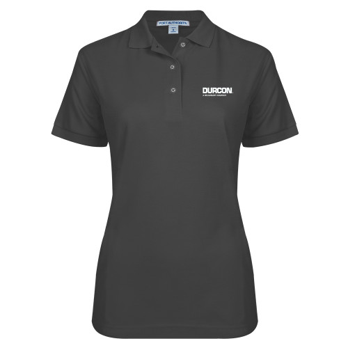 Womens Silk Touch Charcoal Pique Polo-Durcon A Wilsonart Company