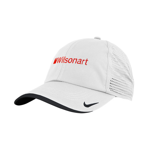 Nike White Dri Fit Perforated Hat-Wilsonart