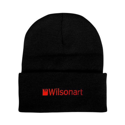Black Knit Beanie w/Cuff-Wilsonart