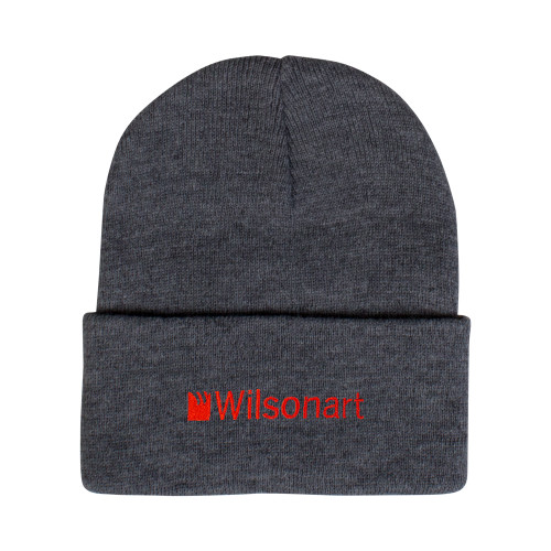 Grey Knit Beanie w/Cuff-Wilsonart