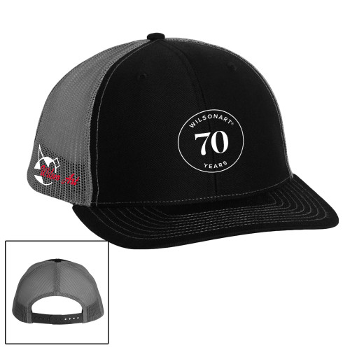 Richardson Black/Charcoal Trucker Hat-Wilsonart 70th Anniversary Badge Simplified